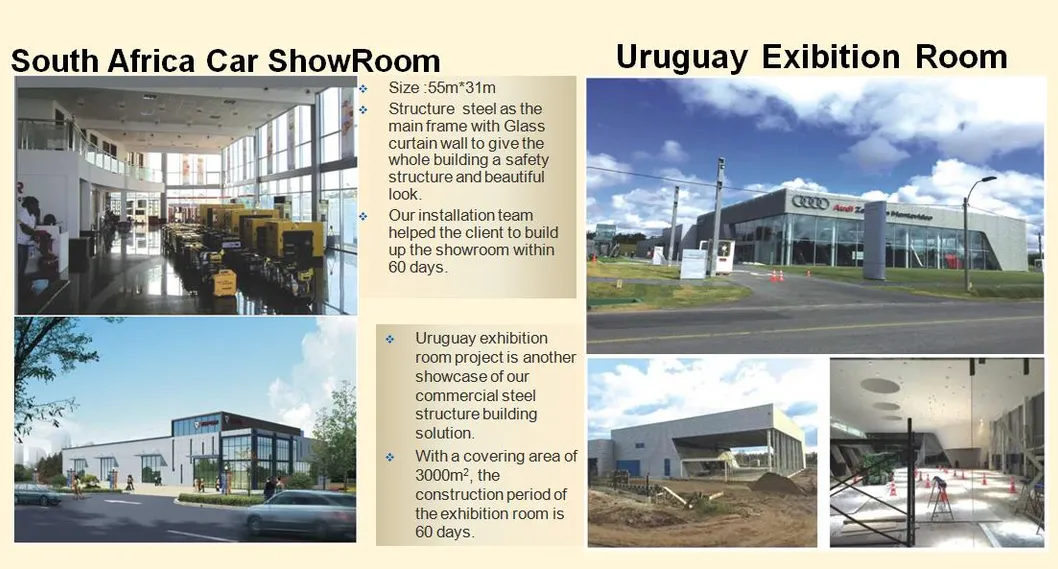 Insulated Clear Span Metal Frame Prefabricated Workshop Warehouse