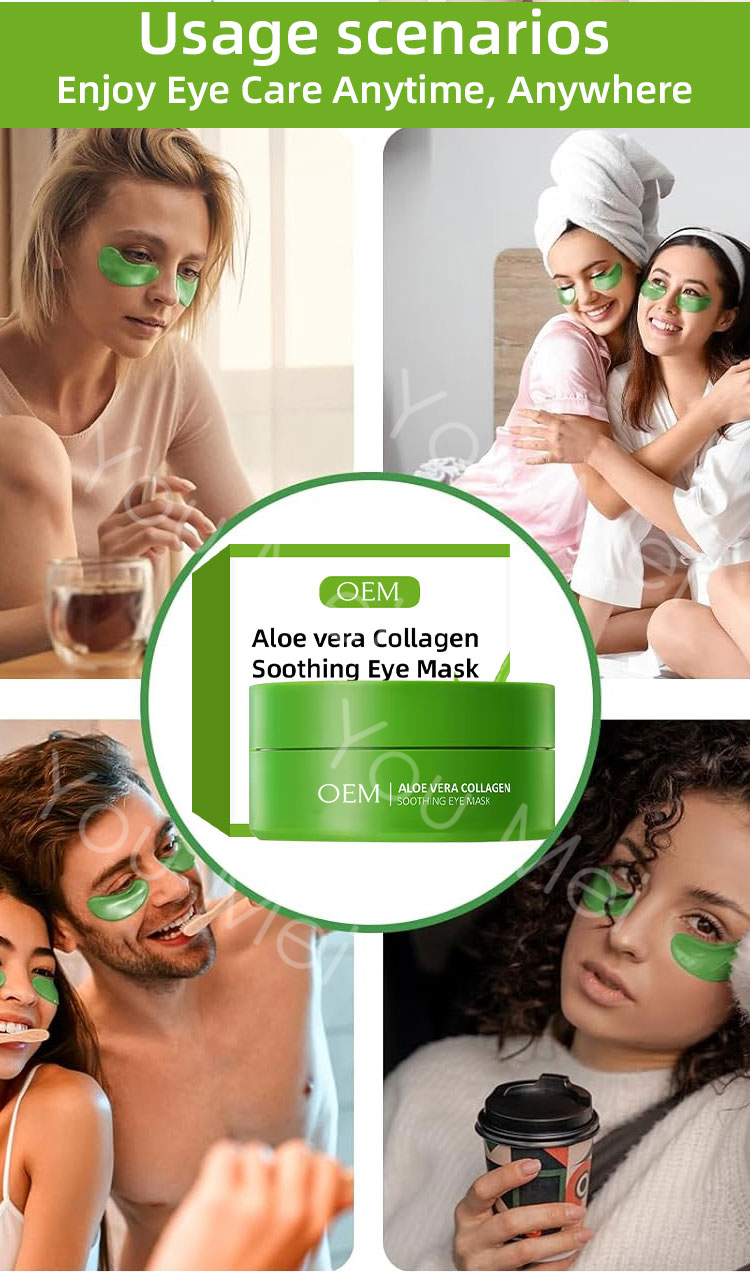ODM Aloe Vera Collagen Skincare Eye Mask For Soothing Whitening