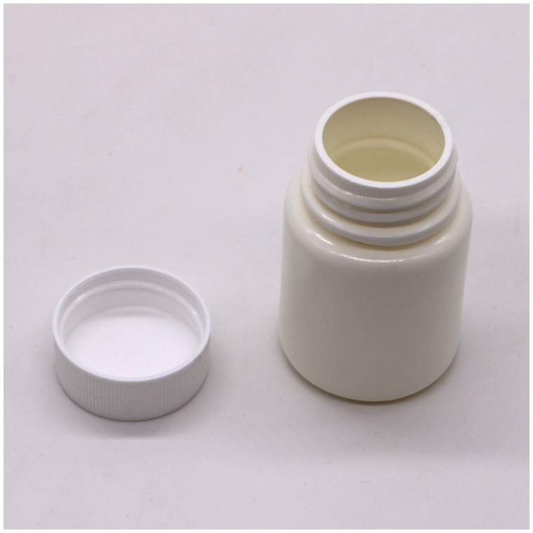 Pill Capsule Tablet 40CC Bottle with Screw Cap HDPE Material Custom Label Printing