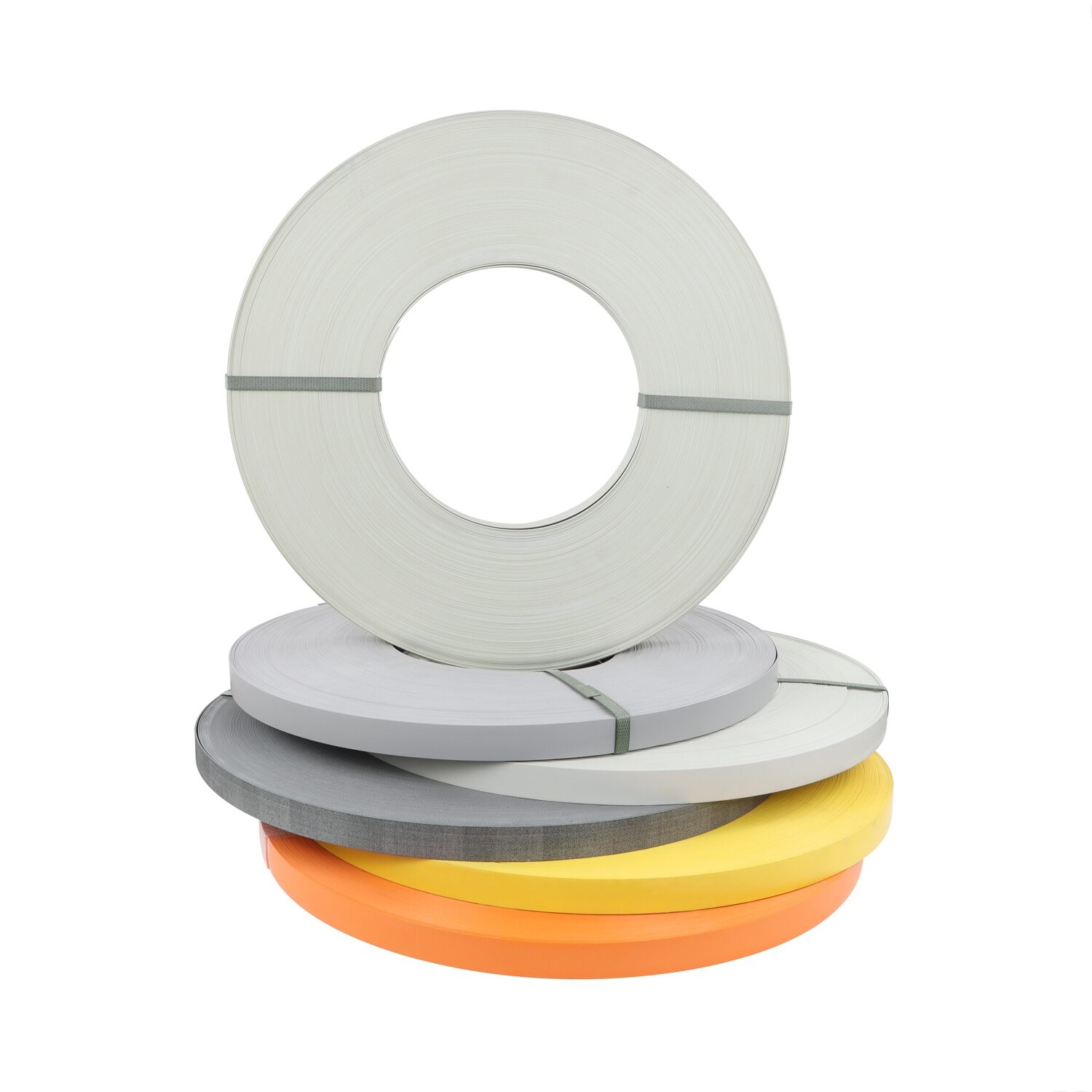 0.6mm 1 Mm Wood Grain PVC White Colored Furniture Edge Banding