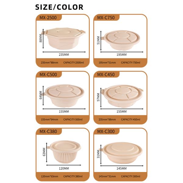 Disposable Convenient Biodegradable Tableware Containers Outdoor Use And Gatherings