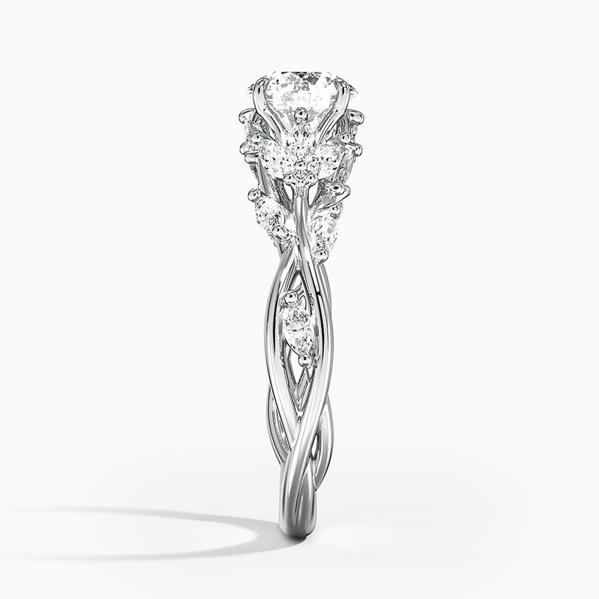 Lab Created Sapphire Capella Three Stone Lab CZ Ring Set with 9x7mm Blue Oval Lab Created Sapphire