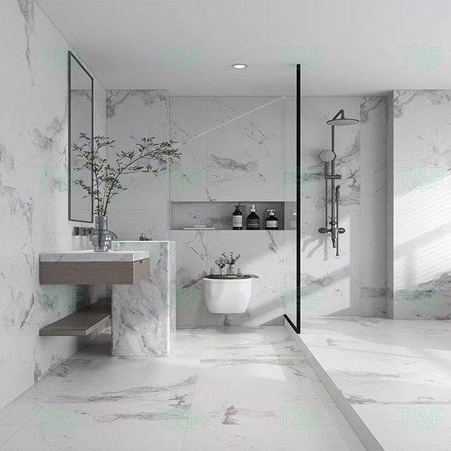 600x1200mm Calacatta White Gold Marble Tiles Living Room Flooring Tiles