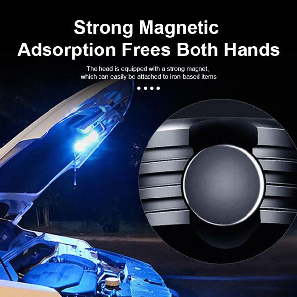 Aluminum Alloy Ultra-Strong Light - A Black Multi-Functional Solar Flashlight That Can Be Used For Emergency Escape In Cars.