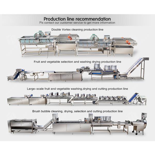 Roller washing and cutting production line Fruit Vegetable FOOD processing production Machine