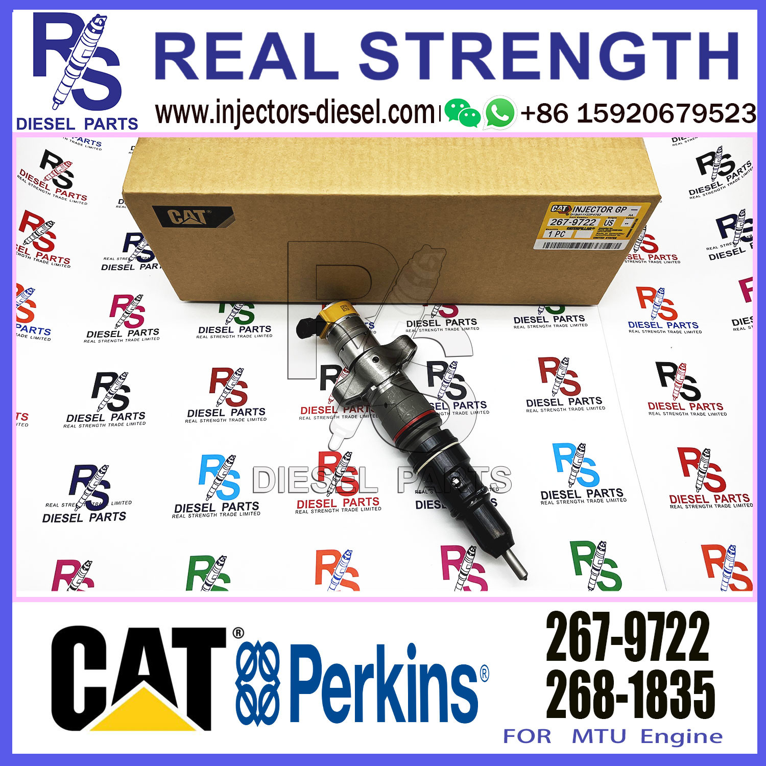 CAT Common rail Injector Diesel fuel Injector Sprayer 267-3361 267-9710 267-9717 267-9722 for CAT C7 C9 Engine