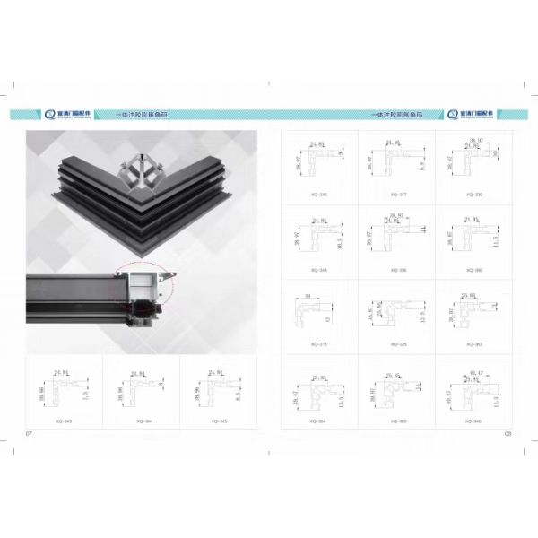 Durable 6063-T5 Primary Aluminum Corner Joint with Sandblasted Surface for Modern Design Windows and Doors