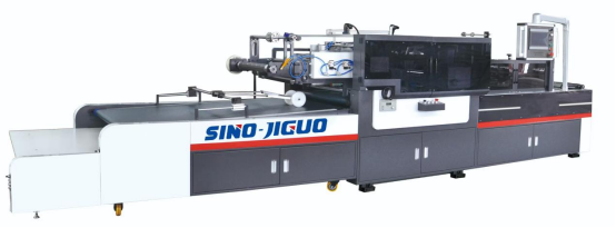 SINO JIGUO TC-1100Q Automatic Window Patching Machine With Corner Cutting & Creasing Machine V Cutting Max. Working Speed 15000s/h, Flat Max Working