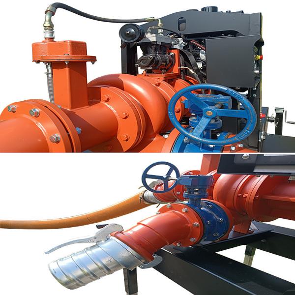 50HP Dry Priming Pump Diesel Engine Self Priming Centrifugal Water Pump 44KW