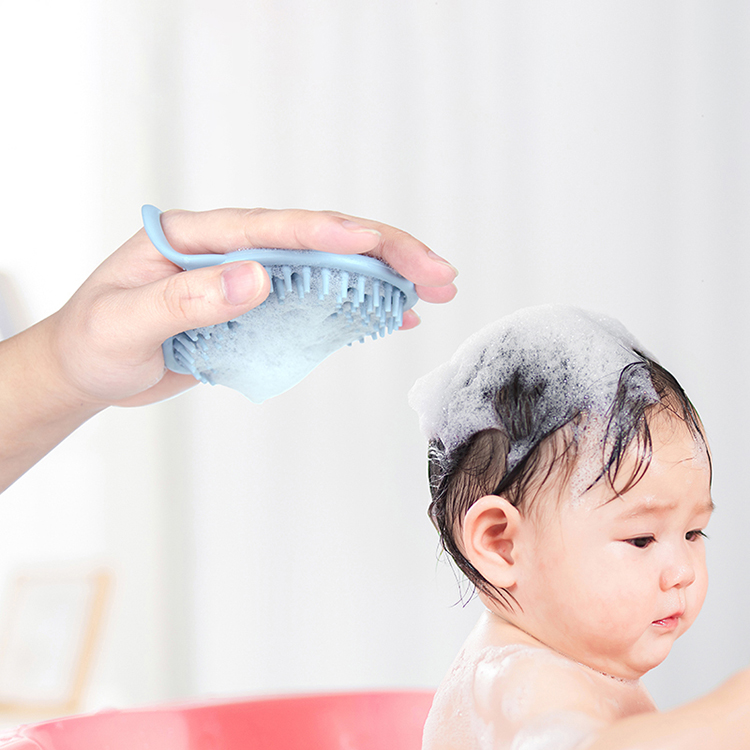 Baby Silicone Products， Food Grade Silicone Hair Shampoo Massage Brush Eco Friendly