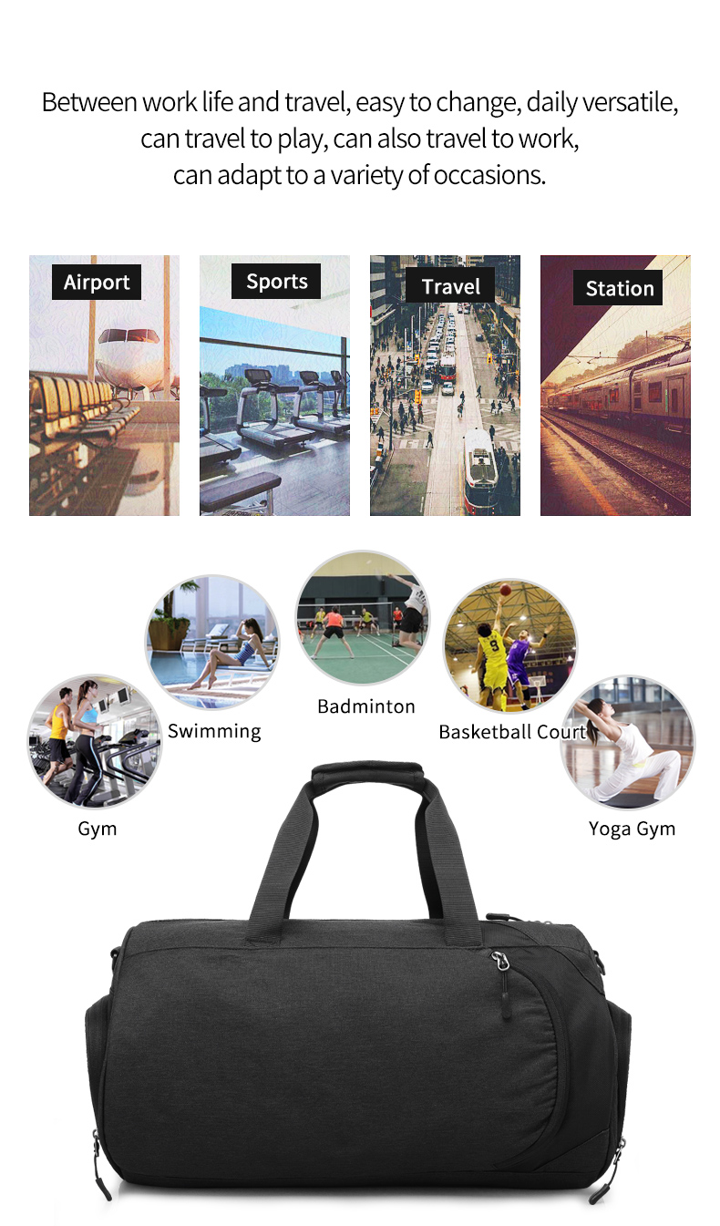 OEM Custom Logo Travel Duffel Backpack Garment Duffle Bag Multi Storey