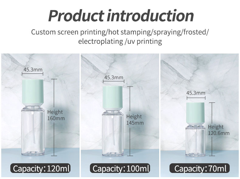 100ml Transparent Plastic Bottle Cosmetic Bottle Set 50g For Face Body Cream