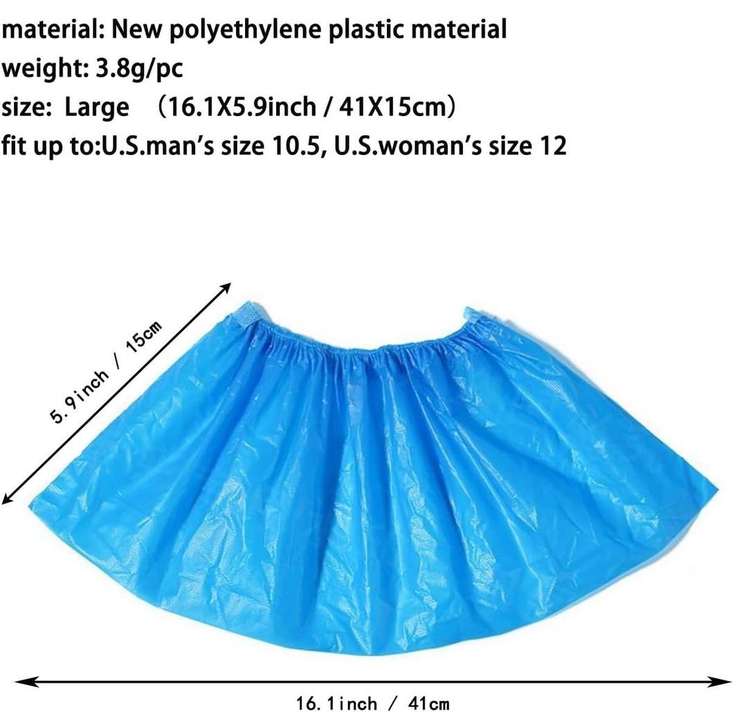 Waterproof Slip Resistant Durable CPE Plastic Disposable Shoe Boot Cover