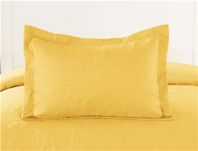 Solid Color Quilts 5pcs Microfiber Bedding Set Polyester Filling