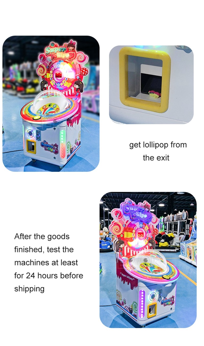 Super Lollipop Prize Vending Machine Candy Claw Crane Game Vending Machine