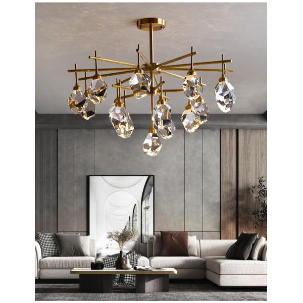 Modern Diamond Crystal Chandelier In Living Room minimalist chandelier(WH-CY-193)