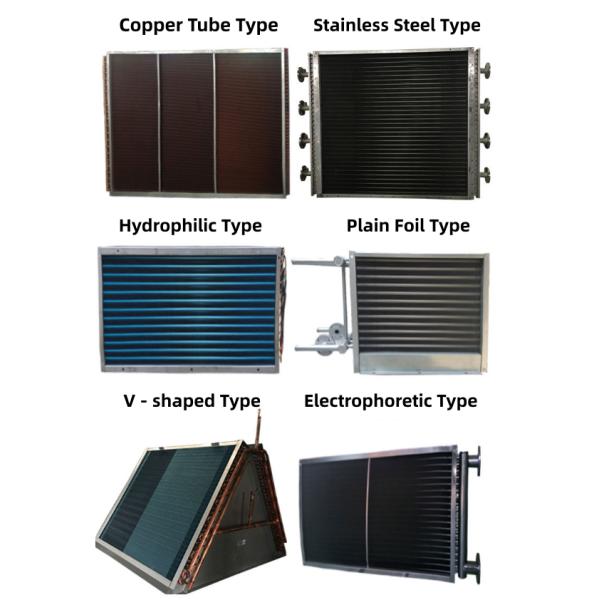 Stainless Steel Fin-Tube Condenser with Copper Tubes Air-Cooled Heat Exchanger for Air-Conditioning Systems