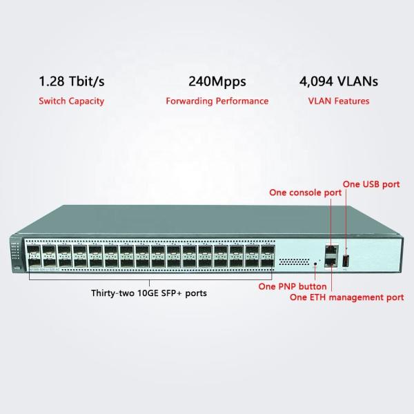 32-Port Gigabit Network Switch S6720S-32X-LI-32S-AC Full-Duplex Half-Duplex LACP Functionality for Smooth Data Transfer