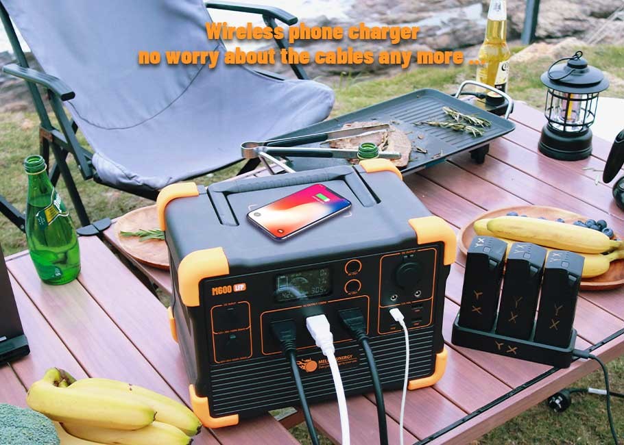 AC/DC/USB Output LiFePO4 Lithium Battery Solar Generator 1200W Pure Sine Wave Inverter