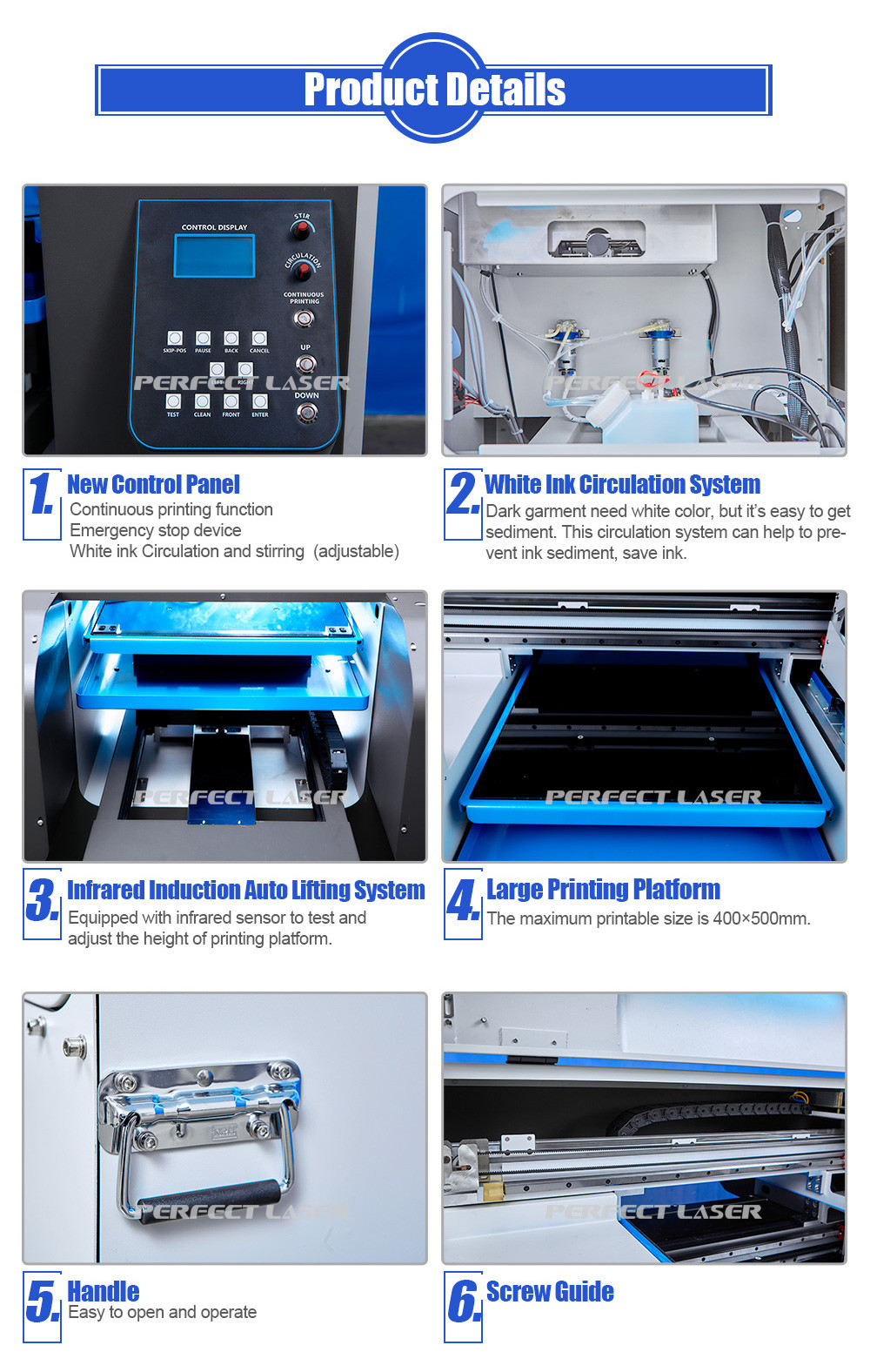 Automatic Fast Speed T Shirt Digital Flatbed Printing Machine Single Station Large Platform