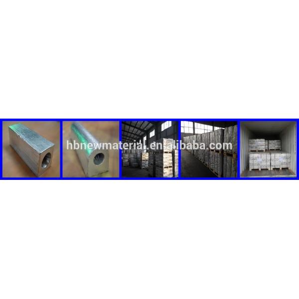 Low Potential high potential Magnesium anode with fillings AZ63