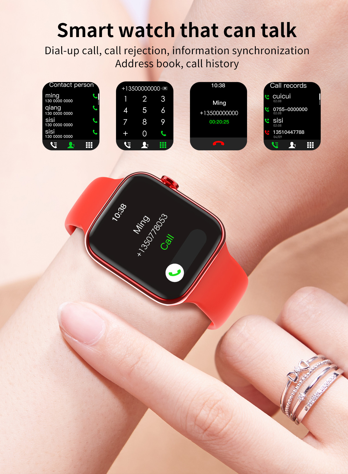 F18 F20 F2 F28 FK78 Inteligente Smartwatch Bluetooth Calling
