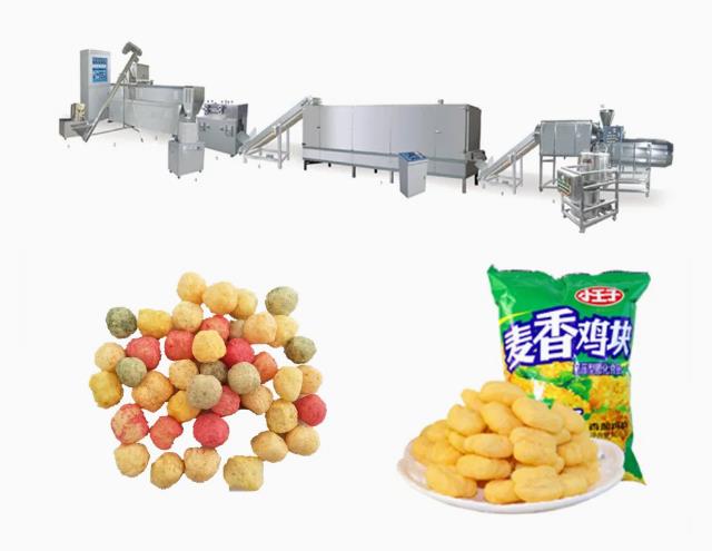 Stanless Steel 304 Automatic Core Filling Snacks Extruding Line