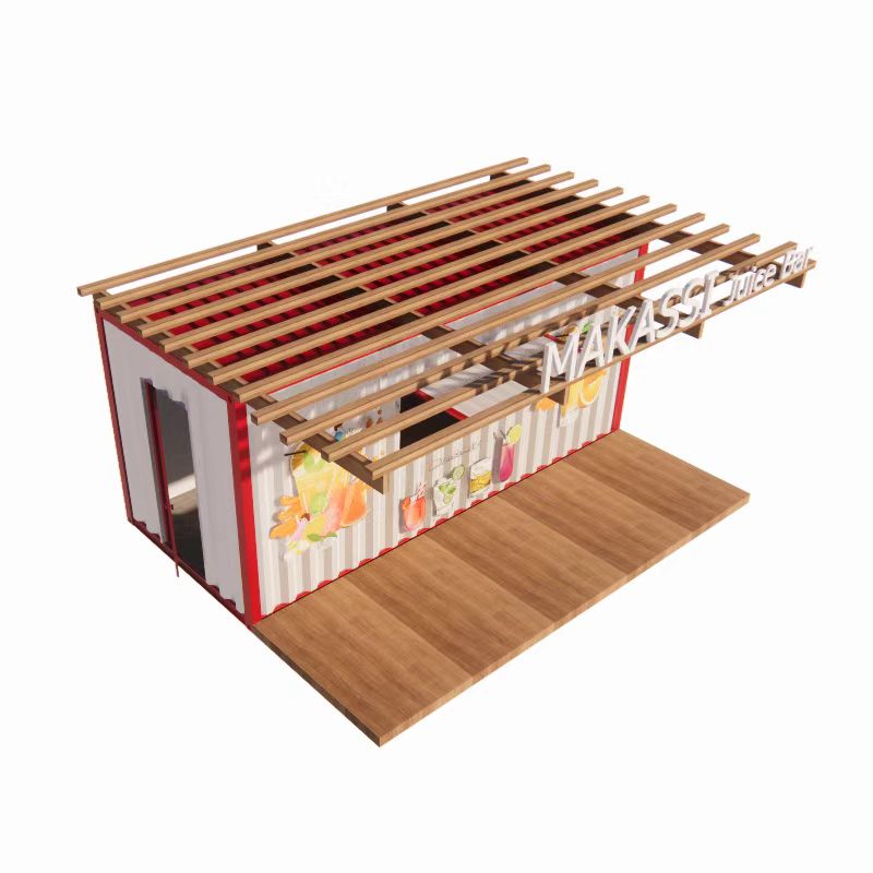 Modern Design Container Houses 20ft Container Prefabricated Shops Stores in Shipping Container