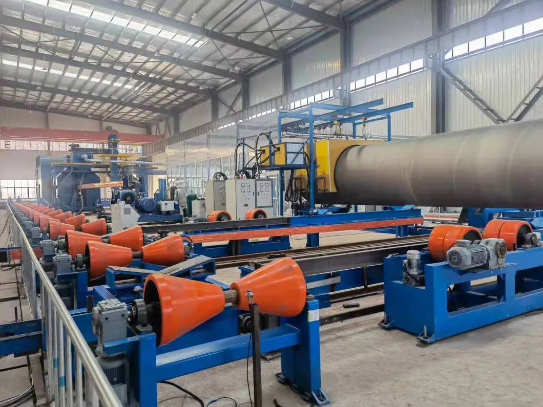 2lpe 3lpe Fbe Steel Pipe Internal/External Shot Blasting Coating Production Line
