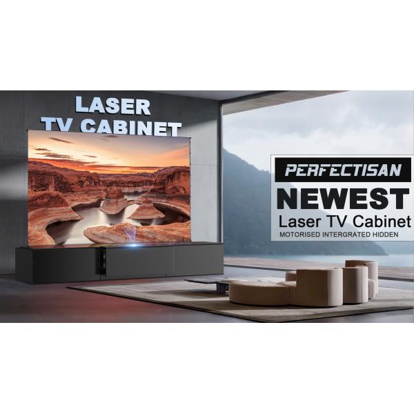 Motorized Laser TV Cabinet with UST Projector Platform and Formaldehyde-Free MDF Board for Easy Assembly