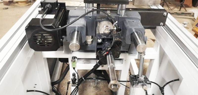 Horizontal Drill Hole Boring Machine Double Row For Wood 1.5kw X 2 Multiple Hole Drilling