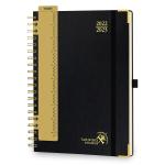 Black Hardcover Weekly Academic Planner Customized Logo Printing