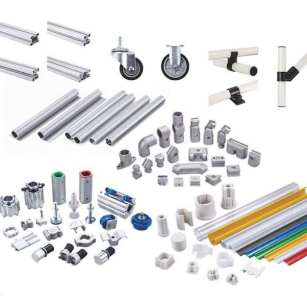 Double Outer Wrap 28mm Aluminum Pipe Connector with Female and Male Connection for Industrial Pipe Fittings