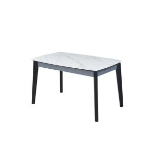 Quality Minimalist Solid Wood Rectangular Marble Dining Table for sale