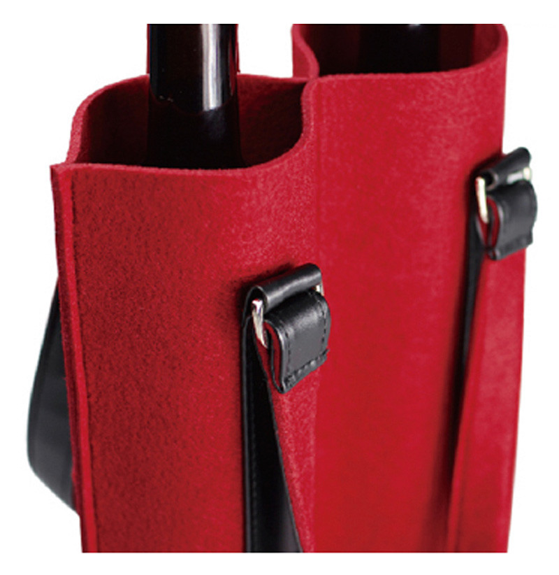 Custom Felt Material Outdoor Beer Cooler Wine Bottle Sleeve