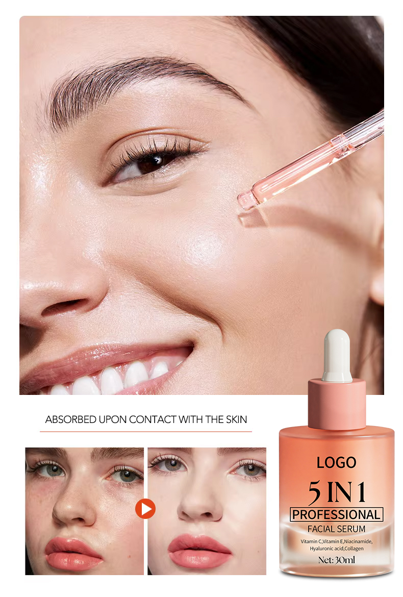 5 In 1 Skin Care Serum Dark Spot Whitening Serum Vitamin C Facial Serum