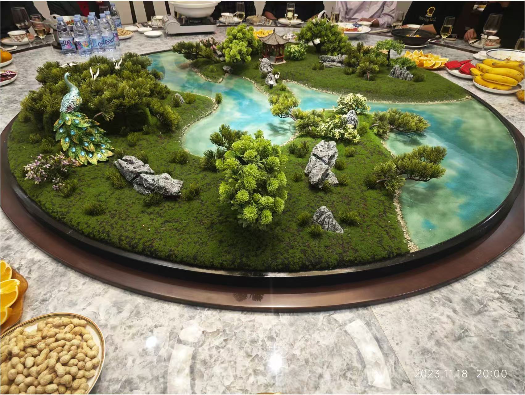 Dining Table Landscape Scale Model 1:150 Architecture Landscape Model