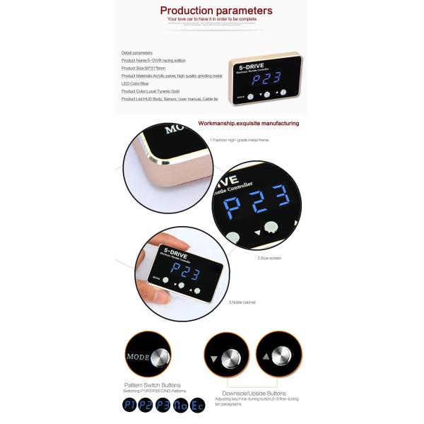 Ouchuangbo 5-drive Thin drive electronic throttle controller 2016 newest product