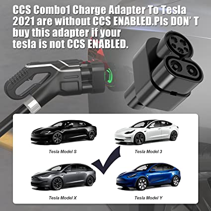 CCS Combo 2 To US Tesl-A Dual DC Type 2 AC 250kW/ 22kW Max Model S3XY Adapter