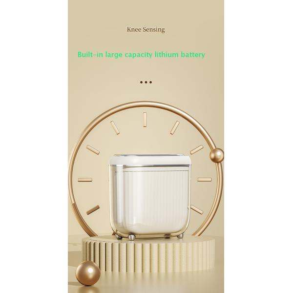 Black 13 Gallon Rectangular Motion Sensor Plastic Trash Can with Lid