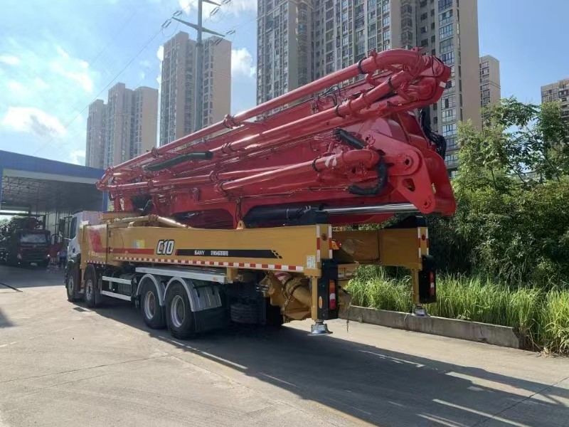 Original SANY Truck Mounted Concrete Boom Pump 62m With Benz Chassis