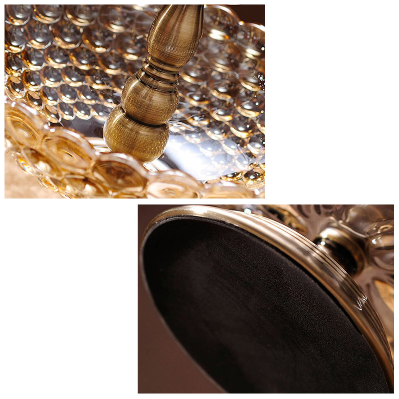 Luxury Decorative Handmade Bronze Glass Fruit Bowl