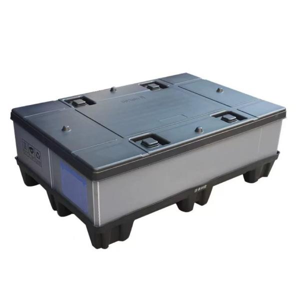 Glossy Plastic Pallet Box 1200x1000x290mm Plastic Moving Crates Durable