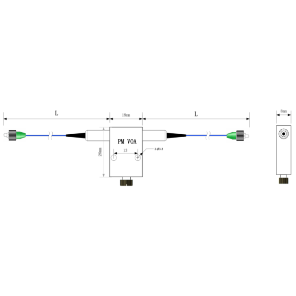 Polarization Maintaining Variable Optical Attenuator PM VOA Manually Adjustable