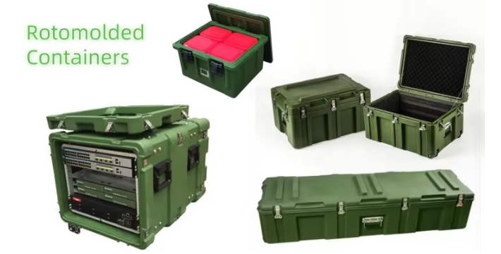 Industrial Outdoor Military Box Rotomolded Green Plastic Storage Cases