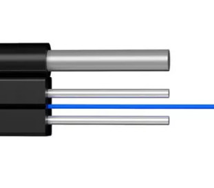Self Supporting Butterfly Optical Cable with Metal Reinforcement LSZH Sheath and Galvanized Steel Rope for FTTH Drop Cable