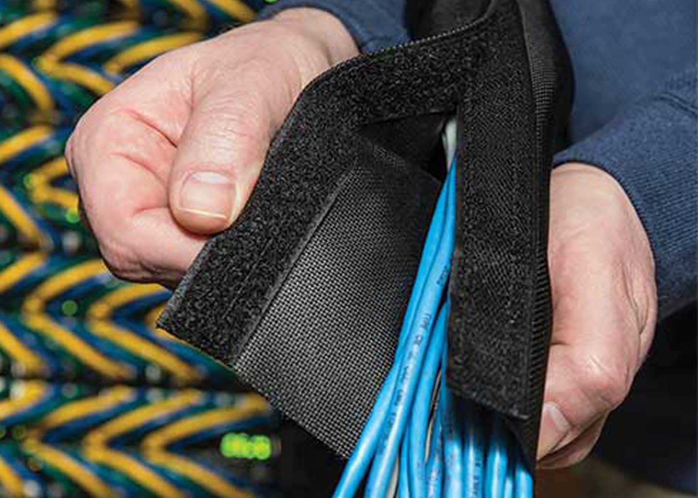 Quality Self Adhesive Tape Velcro Cable Sleeve Custom Length Flame Retardance for sale