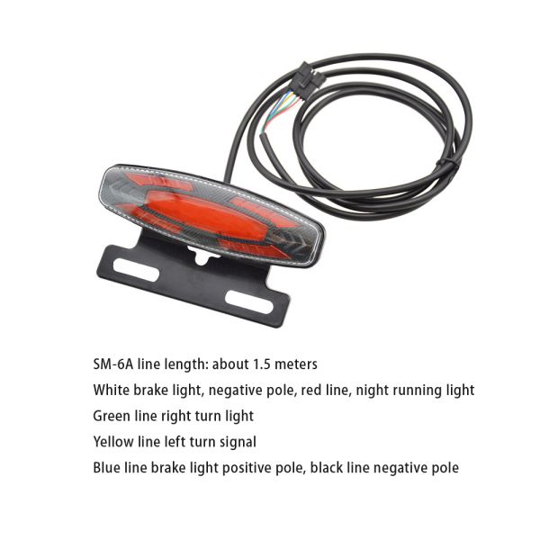 Electric ebike tail light kit five-star horn headlight steering switch LED headlight light group ebike conversion kit