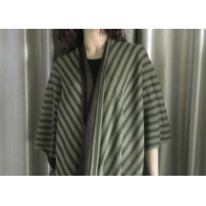 Quality Professional Acrylic Knit Scarf / Stripe Beautiful Shawls And Wraps for sale