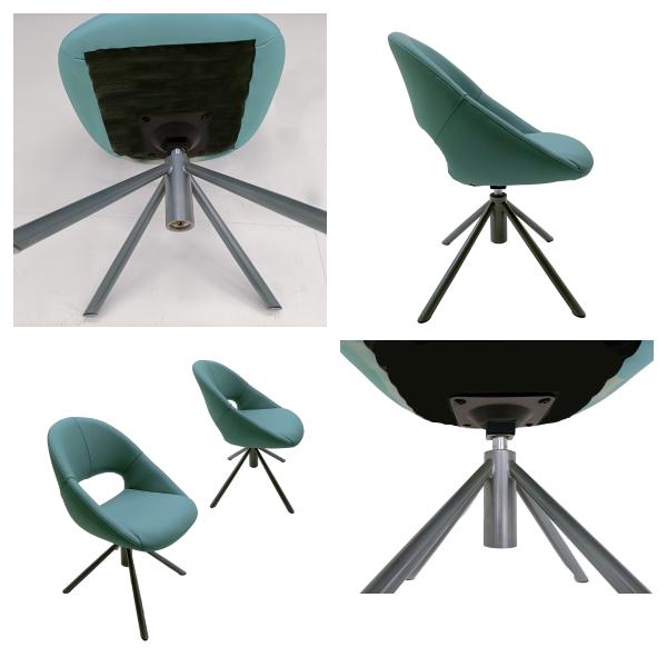 Swivel 360° Silicone Leather Rotating Dining Chairs